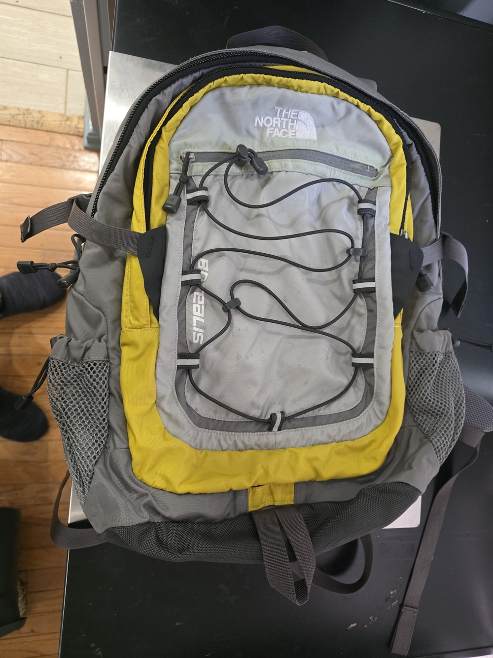 The North Face Men’s Gray & Yellow Borealis Backpack